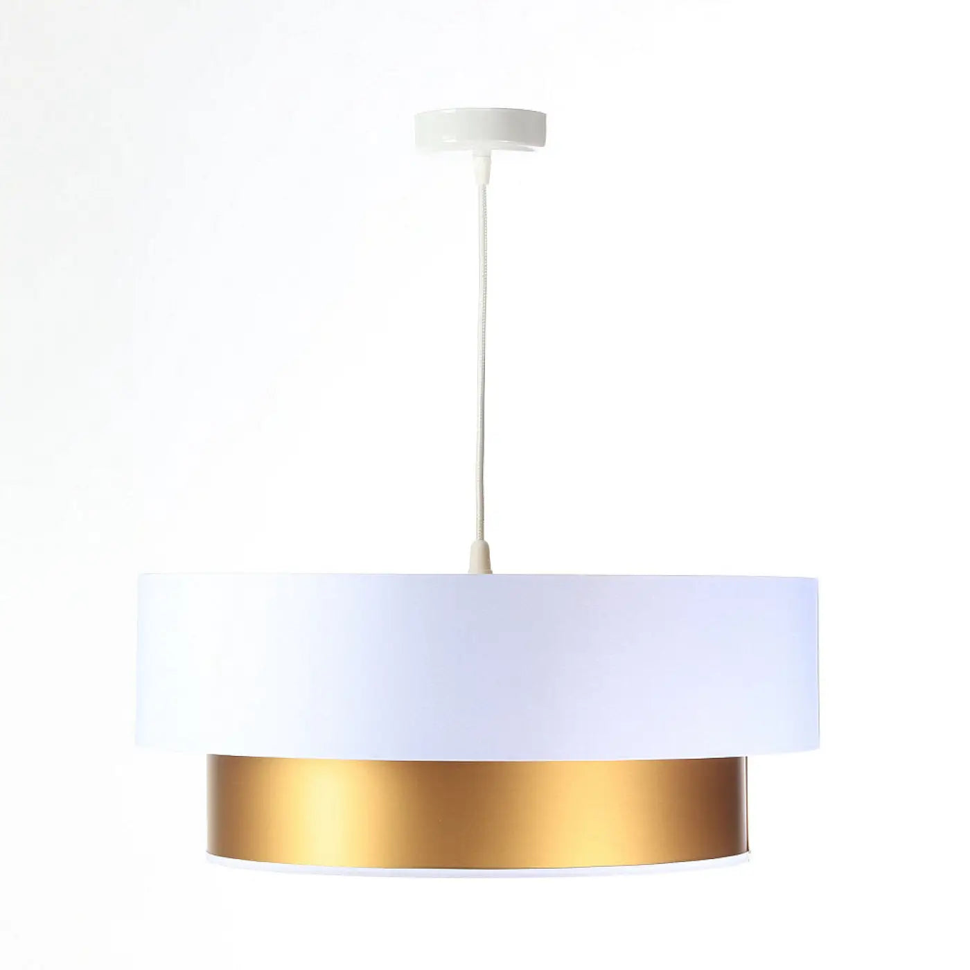 Suspension Luminaire Moderne - Duo (Blanc/Doré)