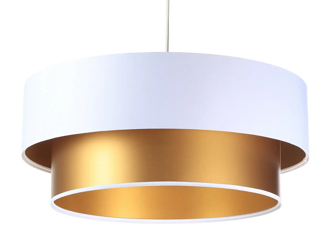 Suspension Luminaire Moderne - Duo (Blanc/Doré)