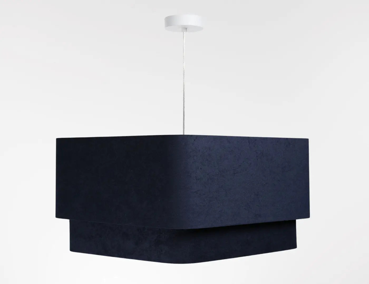 Suspension Luminaire Moderne - Kwadro Duo Velour (Bleu Marine)