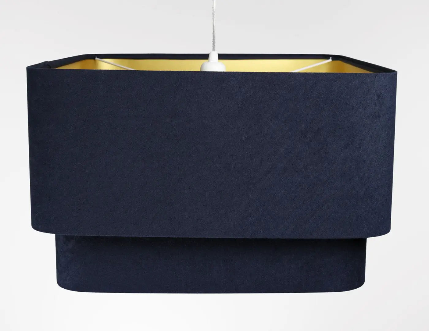 Suspension Luminaire Moderne - Kwadro Duo Velour (Bleu Marine)