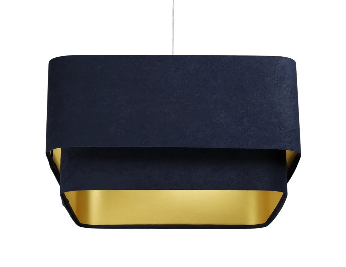 Suspension Luminaire Moderne - Kwadro Duo Velour (Bleu Marine)