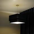 Suspension Luminaire Moderne - Kwadro Duo Velour (Bleu Marine)