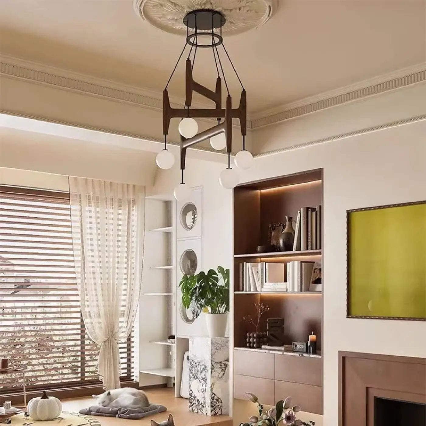 Suspension Luminaire Moderne en Bois - Orbia