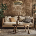 Suspension Luminaire Moderne - Triniti Boho Elegant (Brun Sable/Ecru)