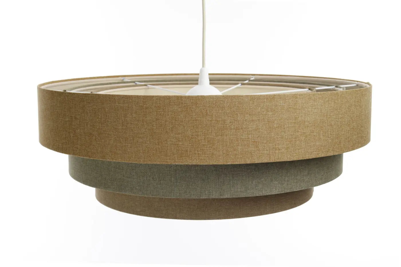 Suspension Luminaire Moderne - Triniti Boho Elegant (Brun Sable/Ecru)