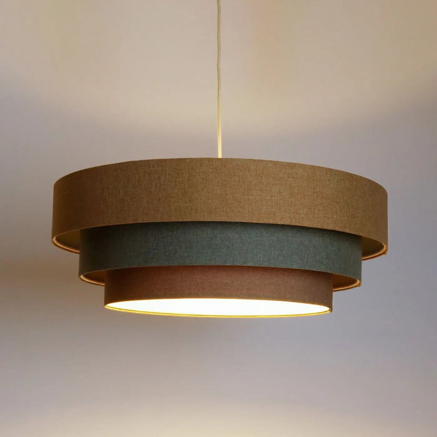 Suspension Luminaire Moderne - Triniti Boho Elegant (Brun Sable/Ecru)