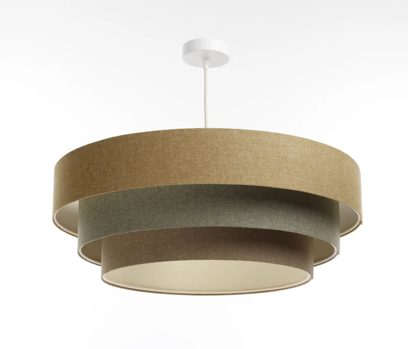 Suspension Luminaire Moderne - Triniti Boho Elegant (Brun Sable/Ecru)