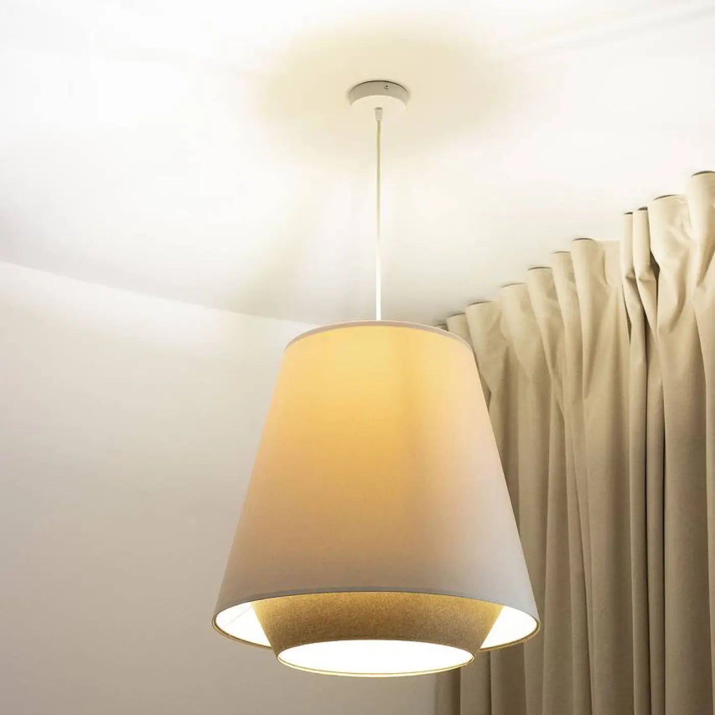 Suspension Luminaire Moderne - Sensei Doblo (Creme/Marron)