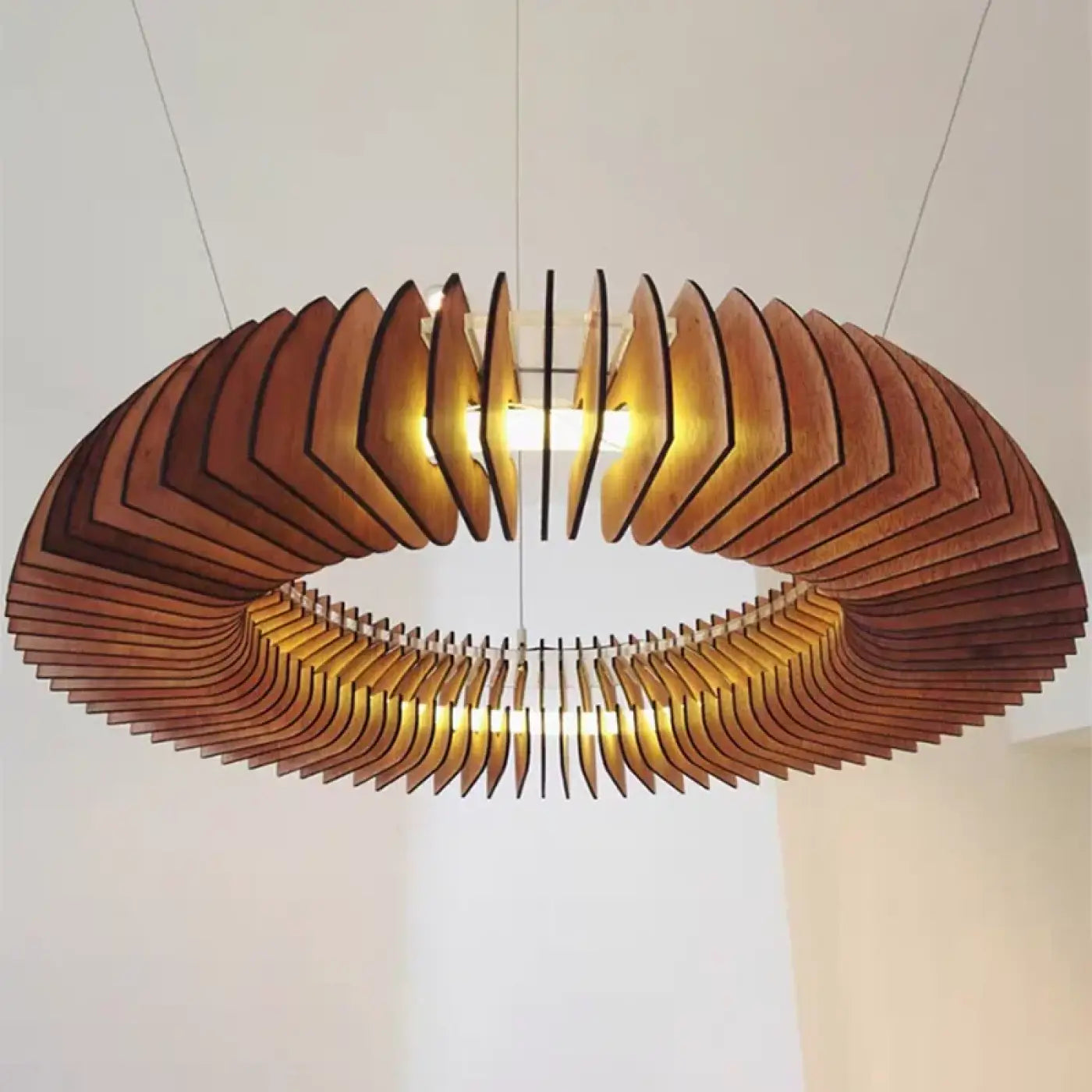 Suspension Luminaire Moderne en Bois - Xylia