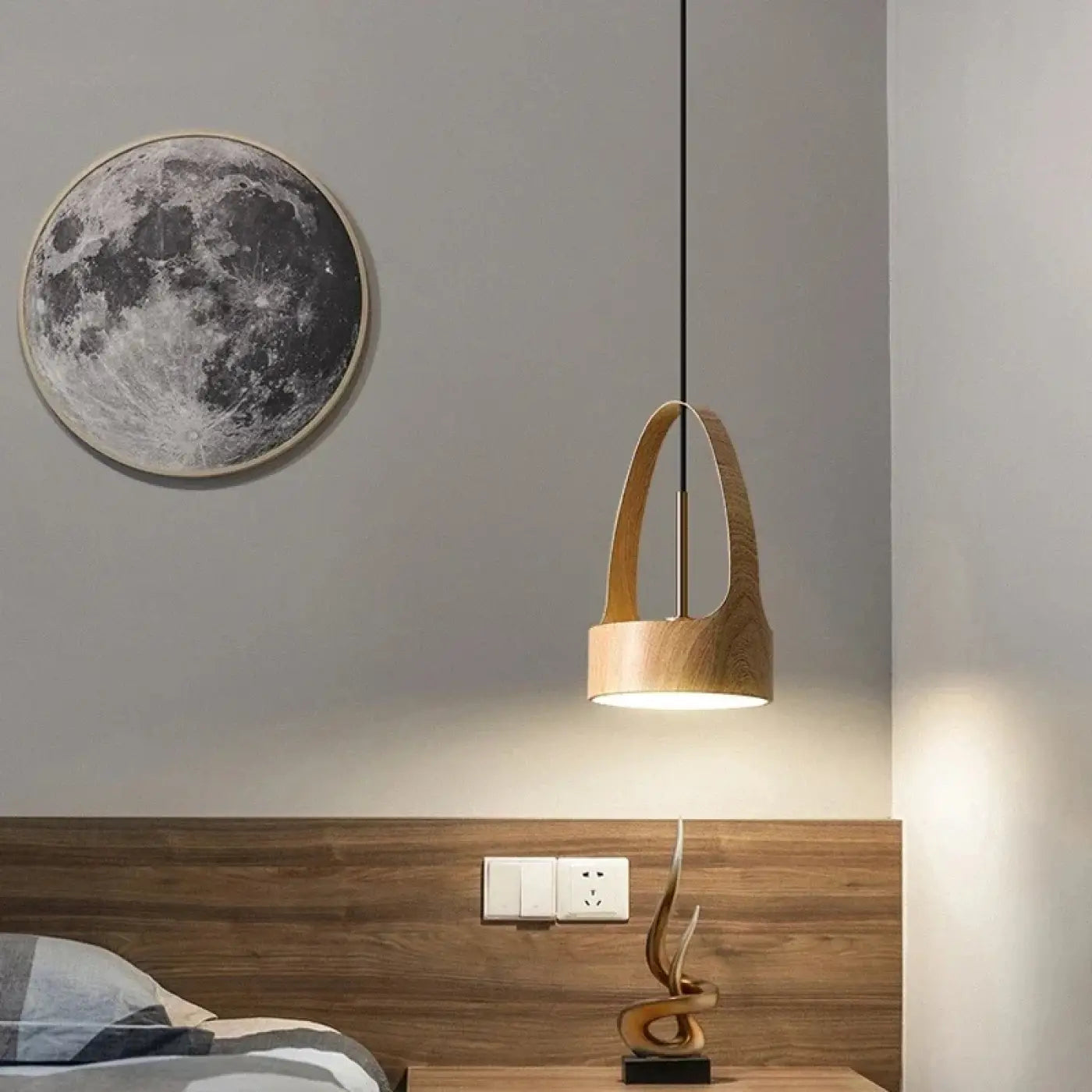 Suspension Luminaire Moderne en Bois - Simy