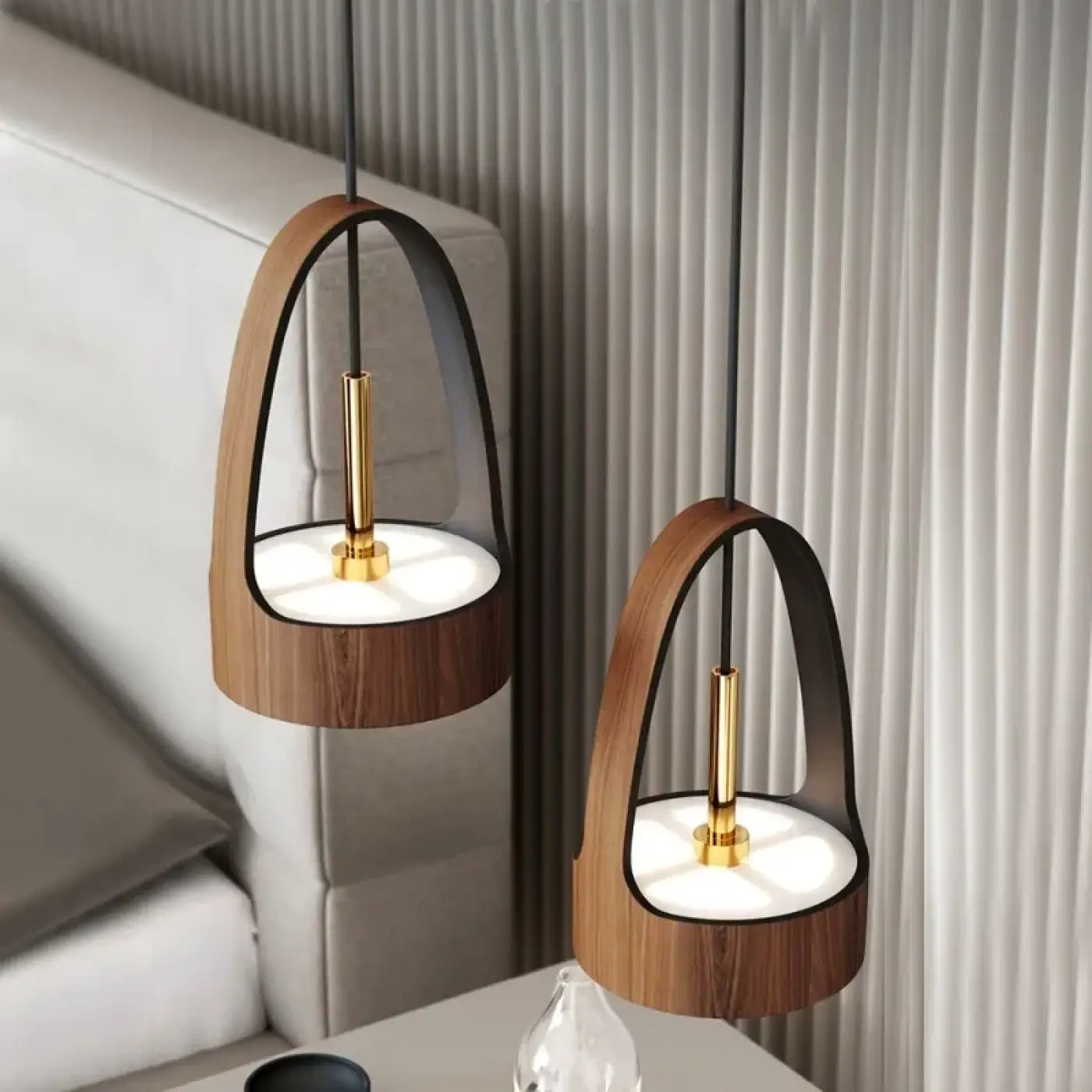 Suspension Luminaire Moderne en Bois - Simy