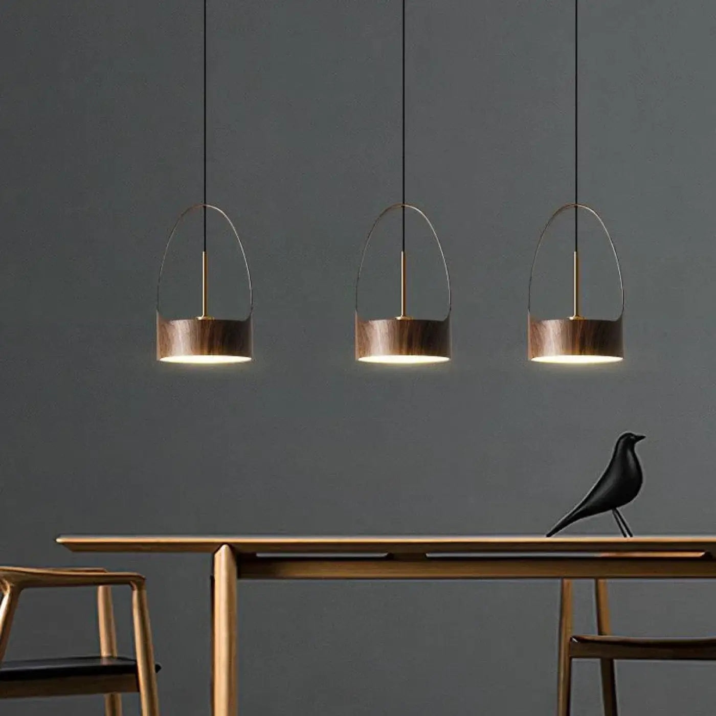 Suspension Luminaire Moderne en Bois - Simy