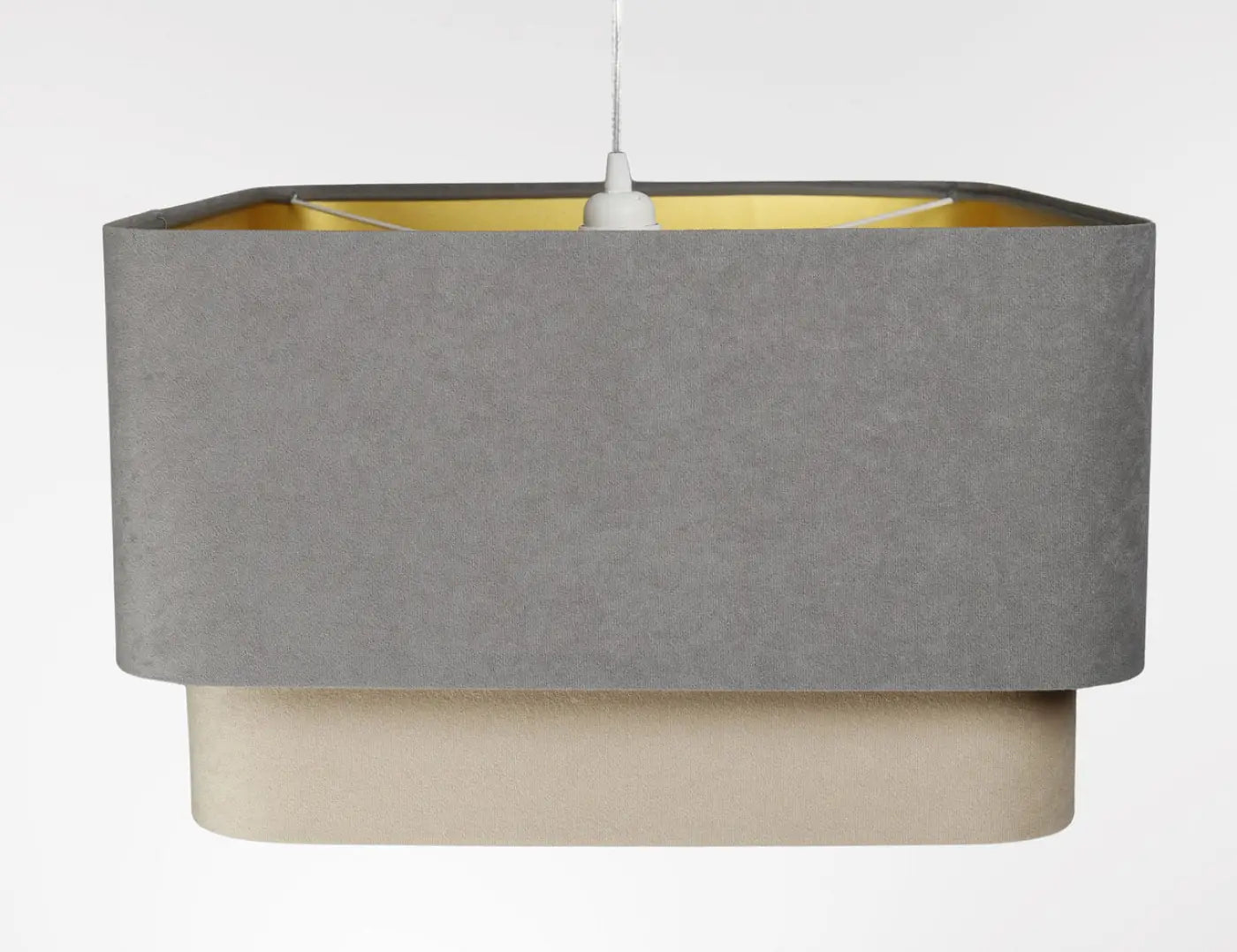Suspension Luminaire Moderne - Kwadro Duo (Gris/Beige)