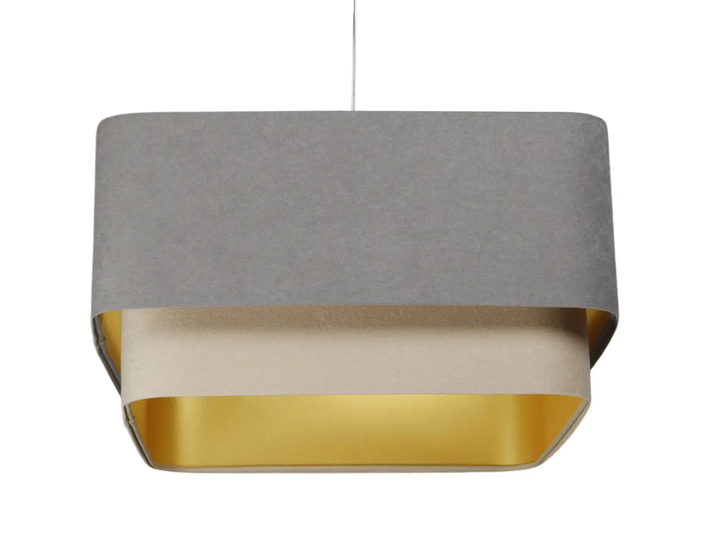 Suspension Luminaire Moderne - Kwadro Duo (Gris/Beige)