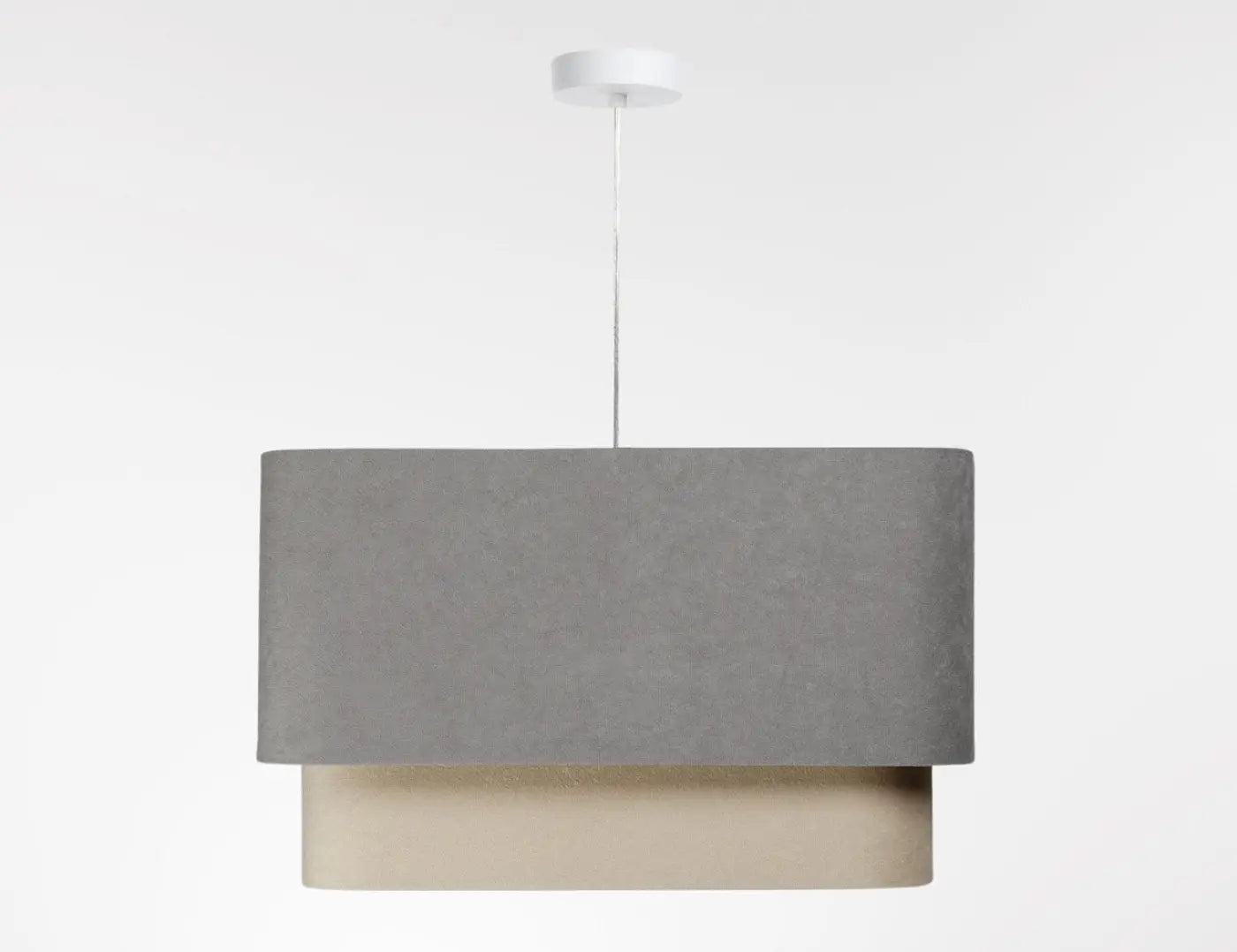 Suspension Luminaire Moderne - Kwadro Duo (Gris/Beige)