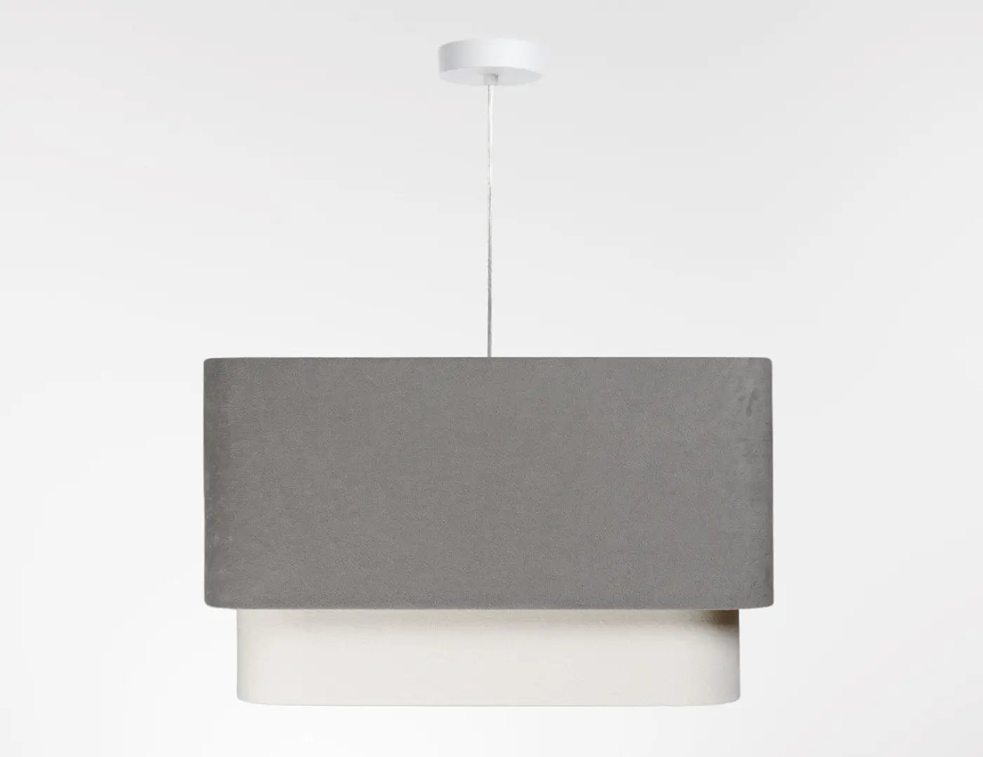 Suspension Luminaire Moderne - Kwadro Duo (Gris/Blanc)