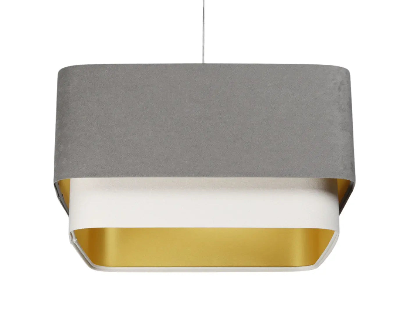 Suspension Luminaire Moderne - Kwadro Duo (Gris/Blanc)