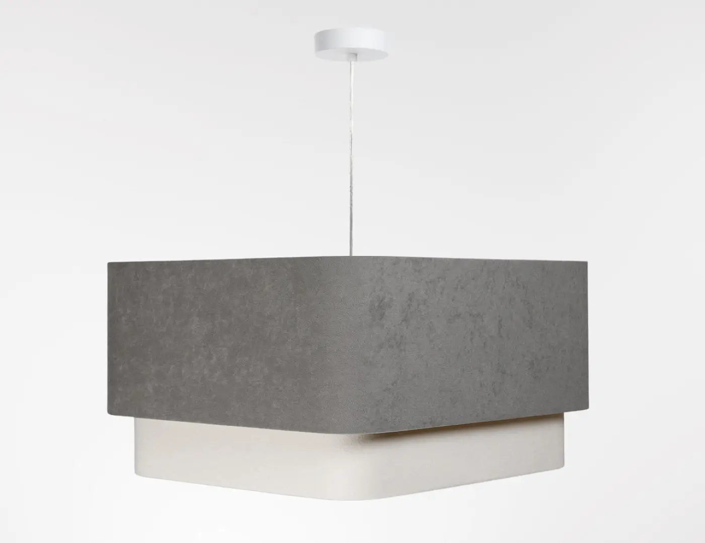 Suspension Luminaire Moderne - Kwadro Duo (Gris/Blanc)