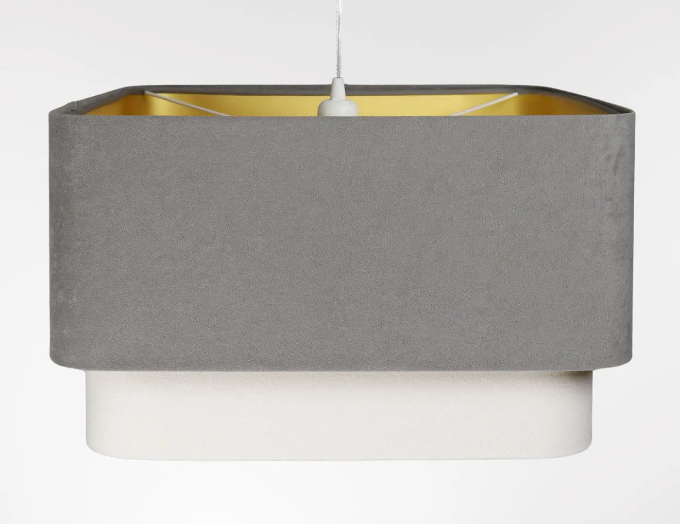 Suspension Luminaire Moderne - Kwadro Duo (Gris/Blanc)