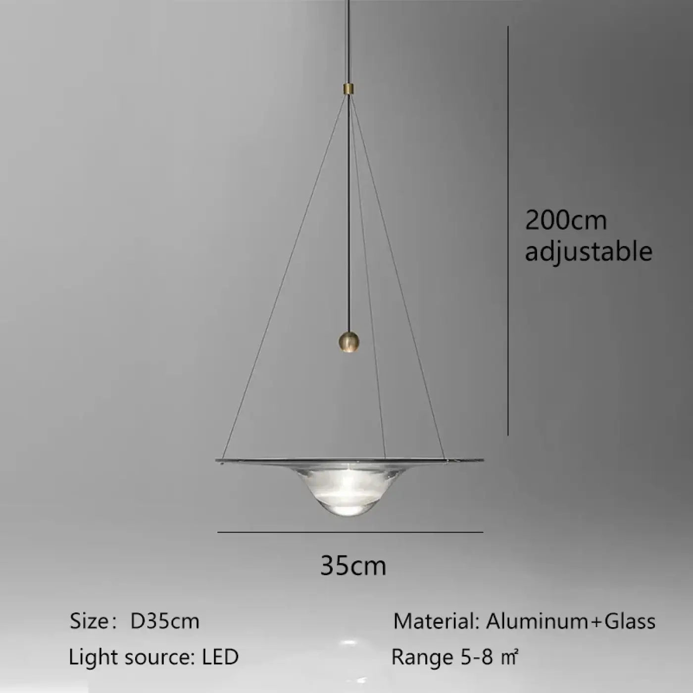 Suspension Luminaire Moderne en Aluminium - Tinkenere