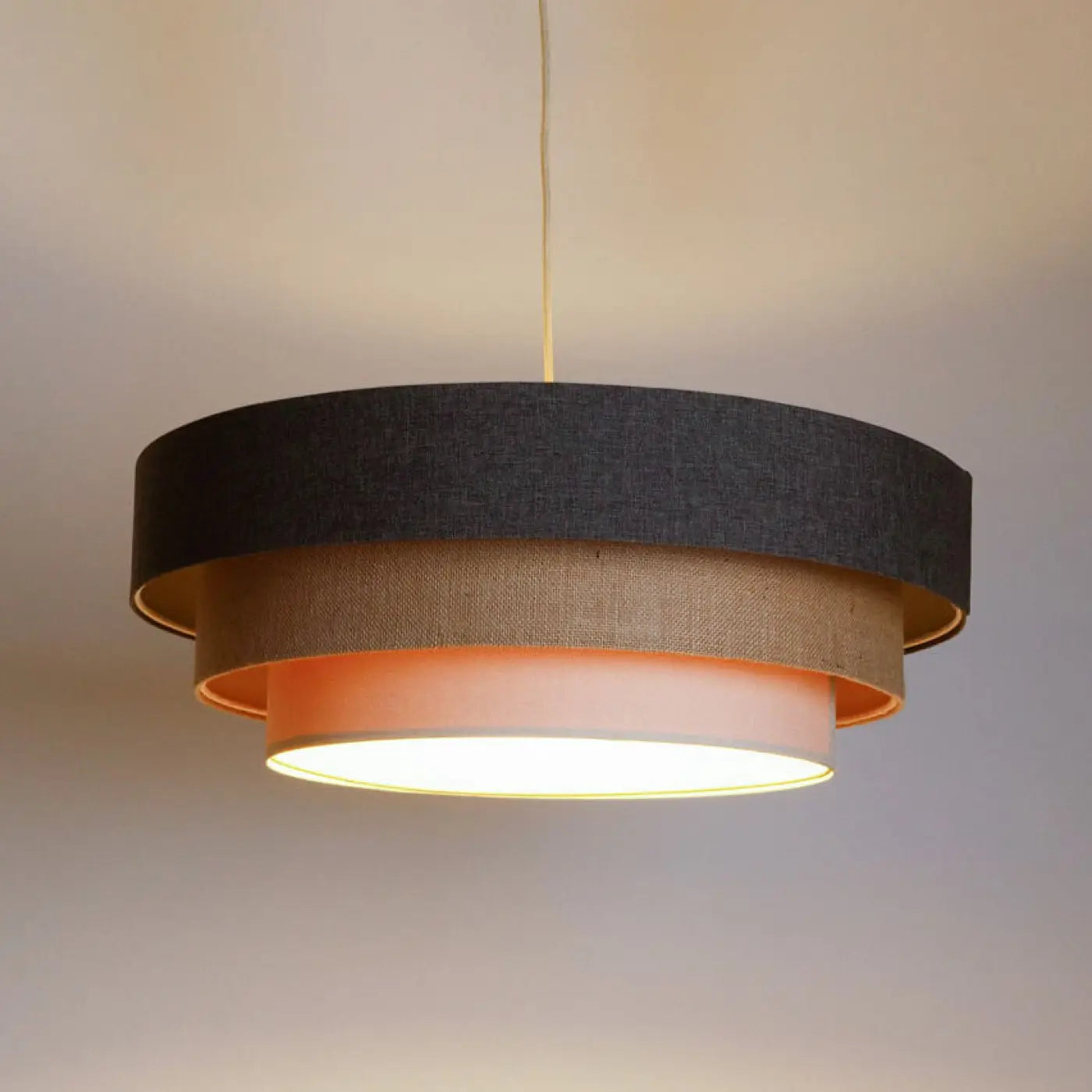 Suspension Luminaire Moderne - Triniti Boho Elegant (Marron/Beige/Crème)