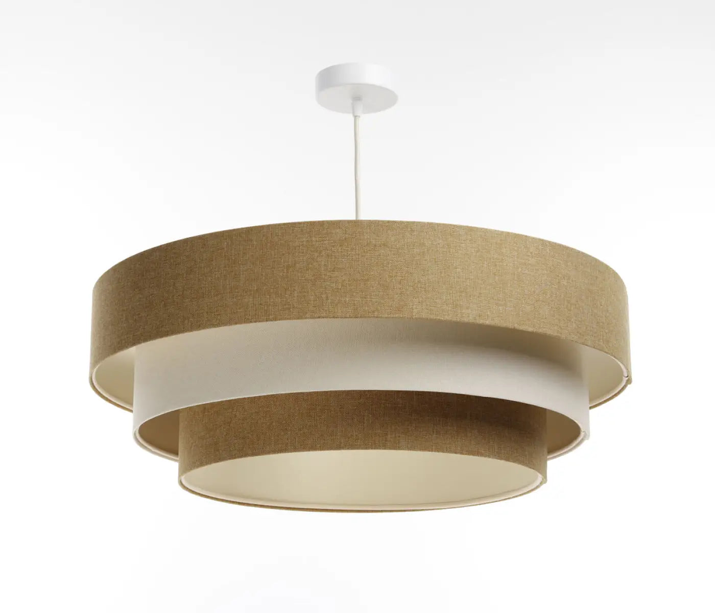 Suspension Luminaire Moderne - Triniti Boho Elegant (Moutarde/Crème/Ecru)