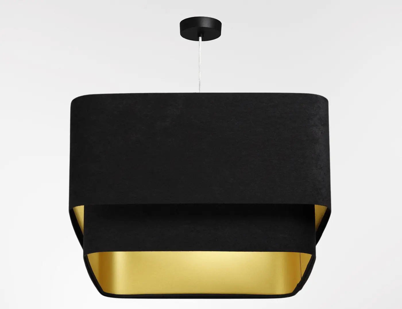 Suspension Luminaire Moderne - Kwadro Duo Velour (Noir)