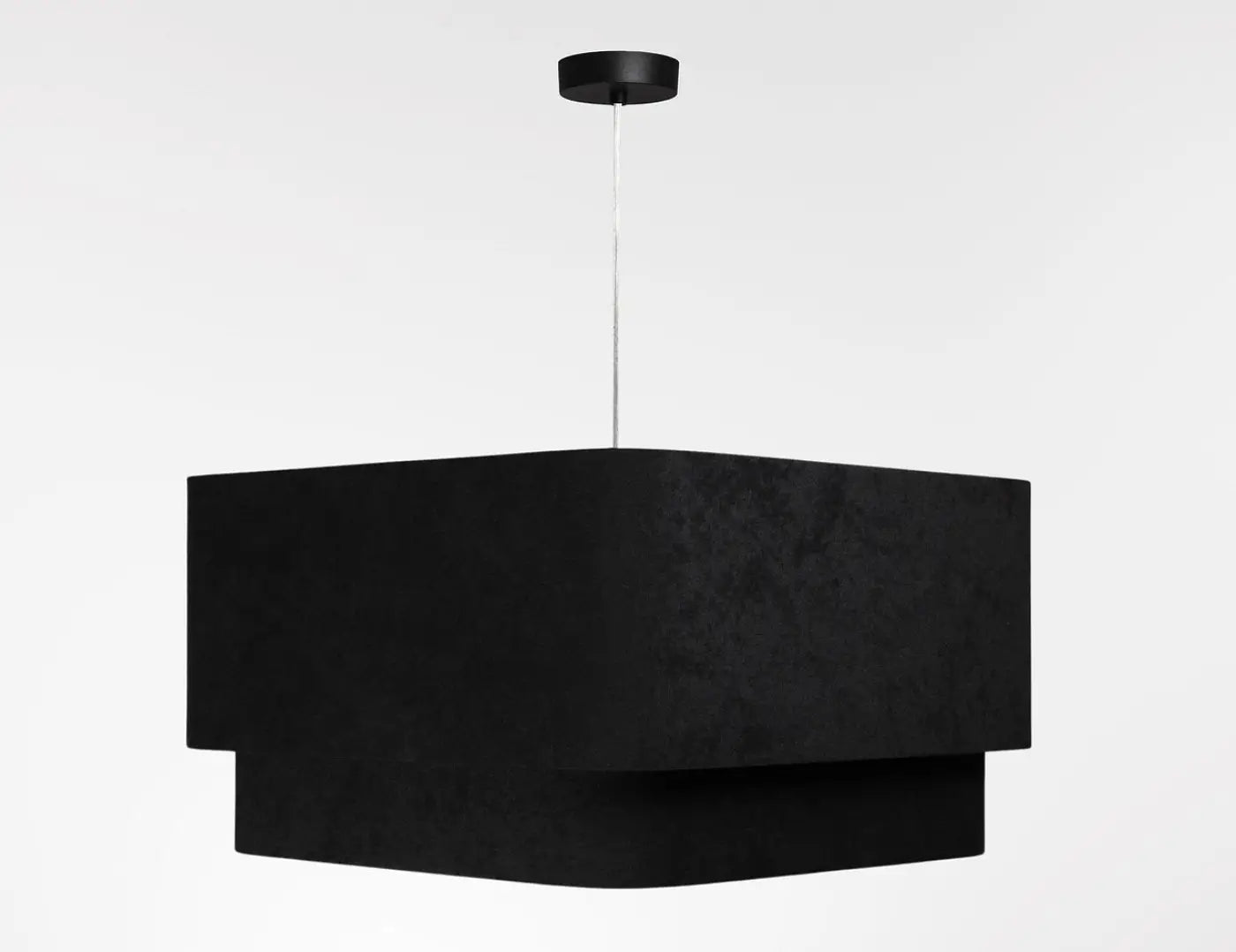 Suspension Luminaire Moderne - Kwadro Duo Velour (Noir)