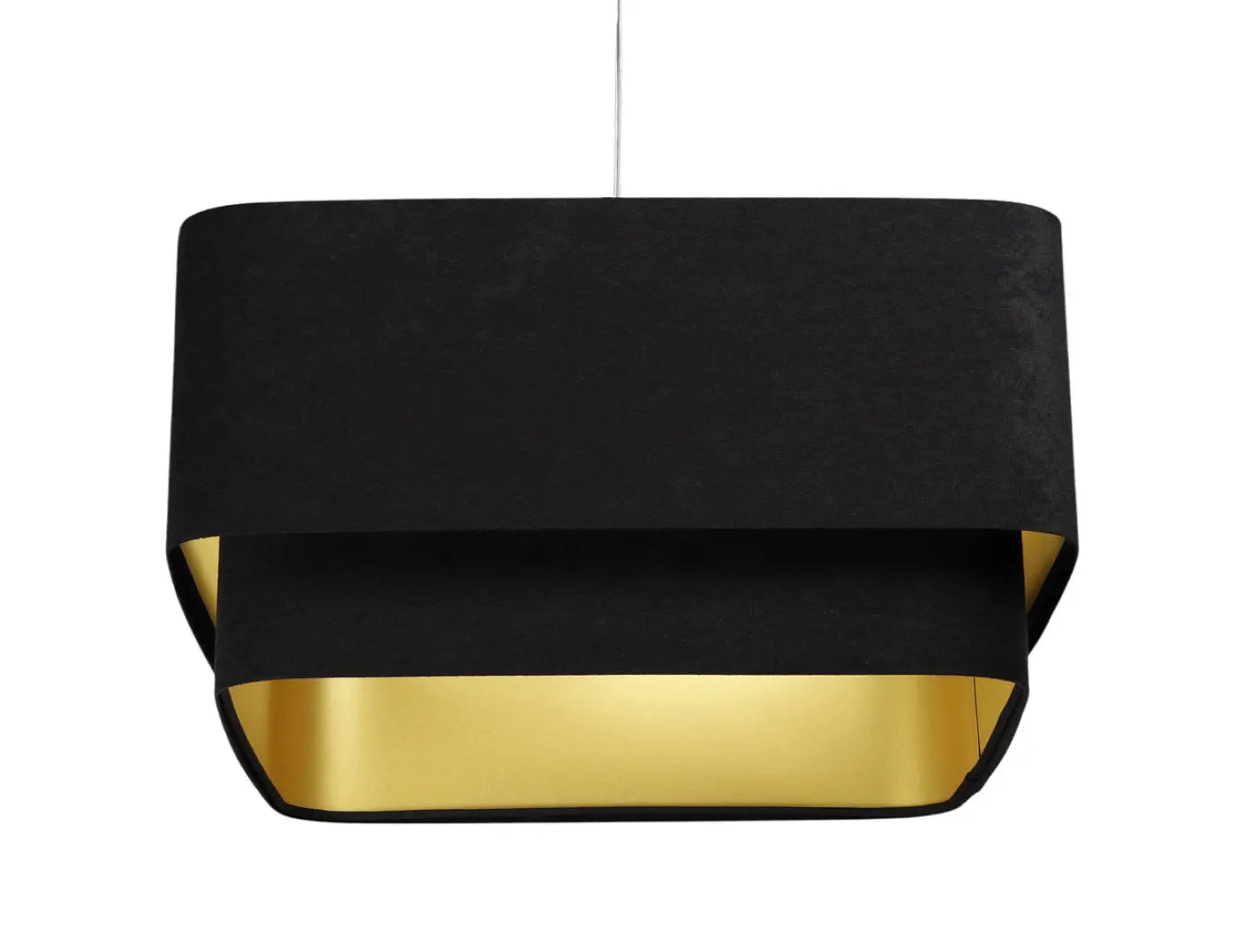 Suspension Luminaire Moderne - Kwadro Duo Velour (Noir)