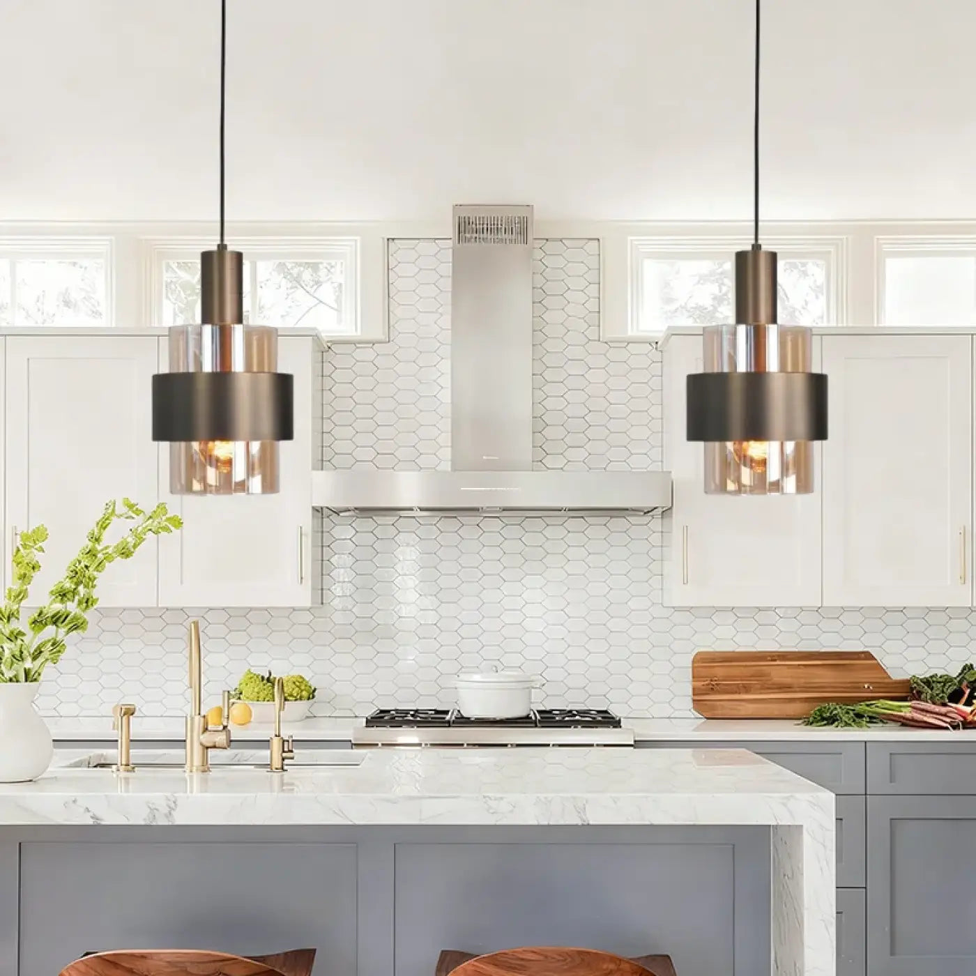 Suspension Luminaire Moderne en Verre - Cily
