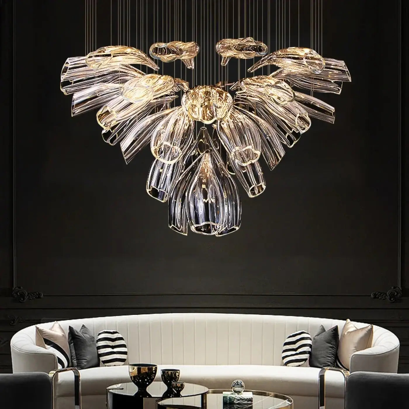 Suspension Luminaire Moderne en Verre - Crystalia
