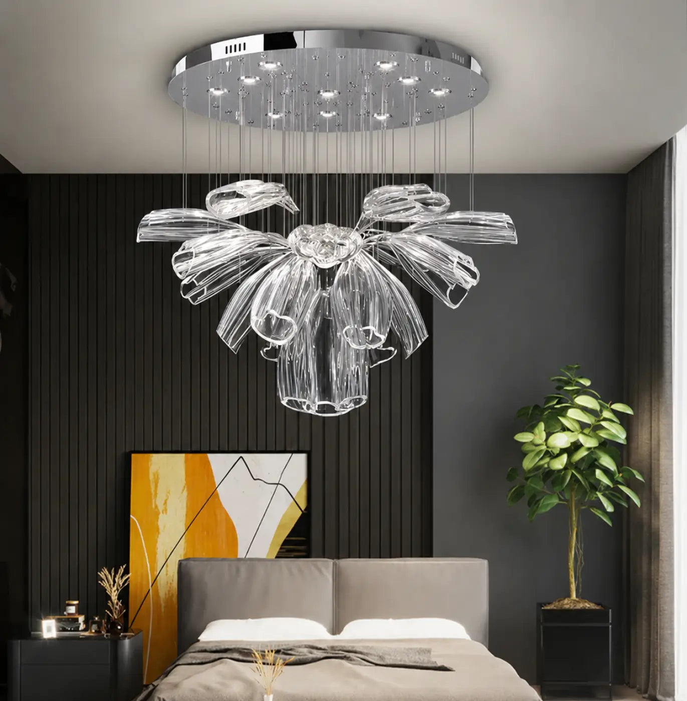 Suspension Luminaire Moderne en Verre - Crystalia