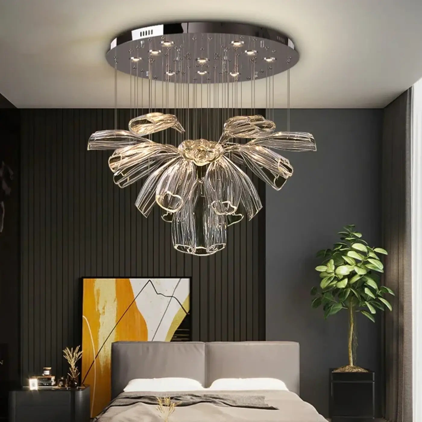 Suspension Luminaire Moderne en Verre - Crystalia