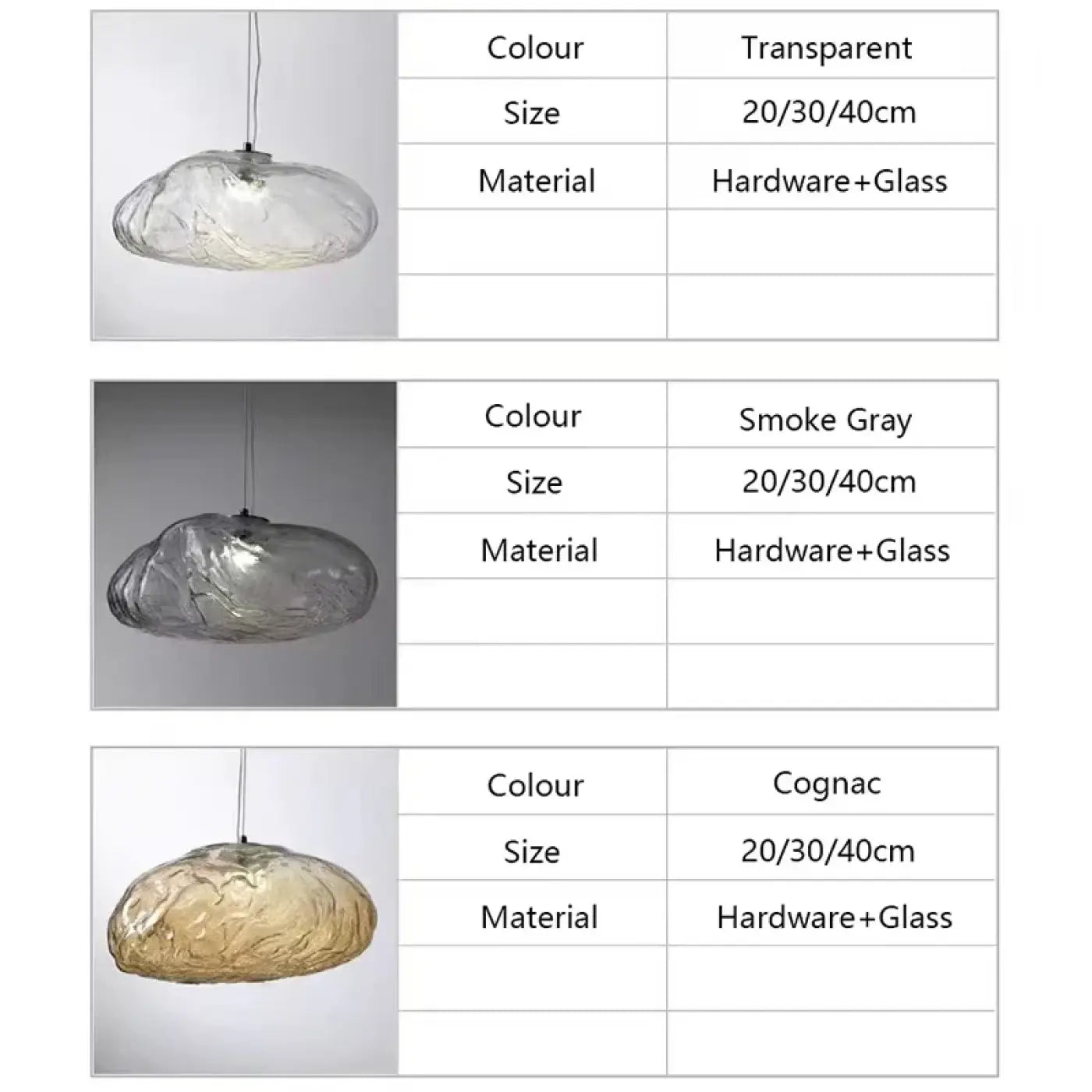 Suspension Luminaire Moderne en Verre - Gancos