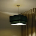 Suspension Luminaire Moderne - Kwadro Duo Velour (Vert)