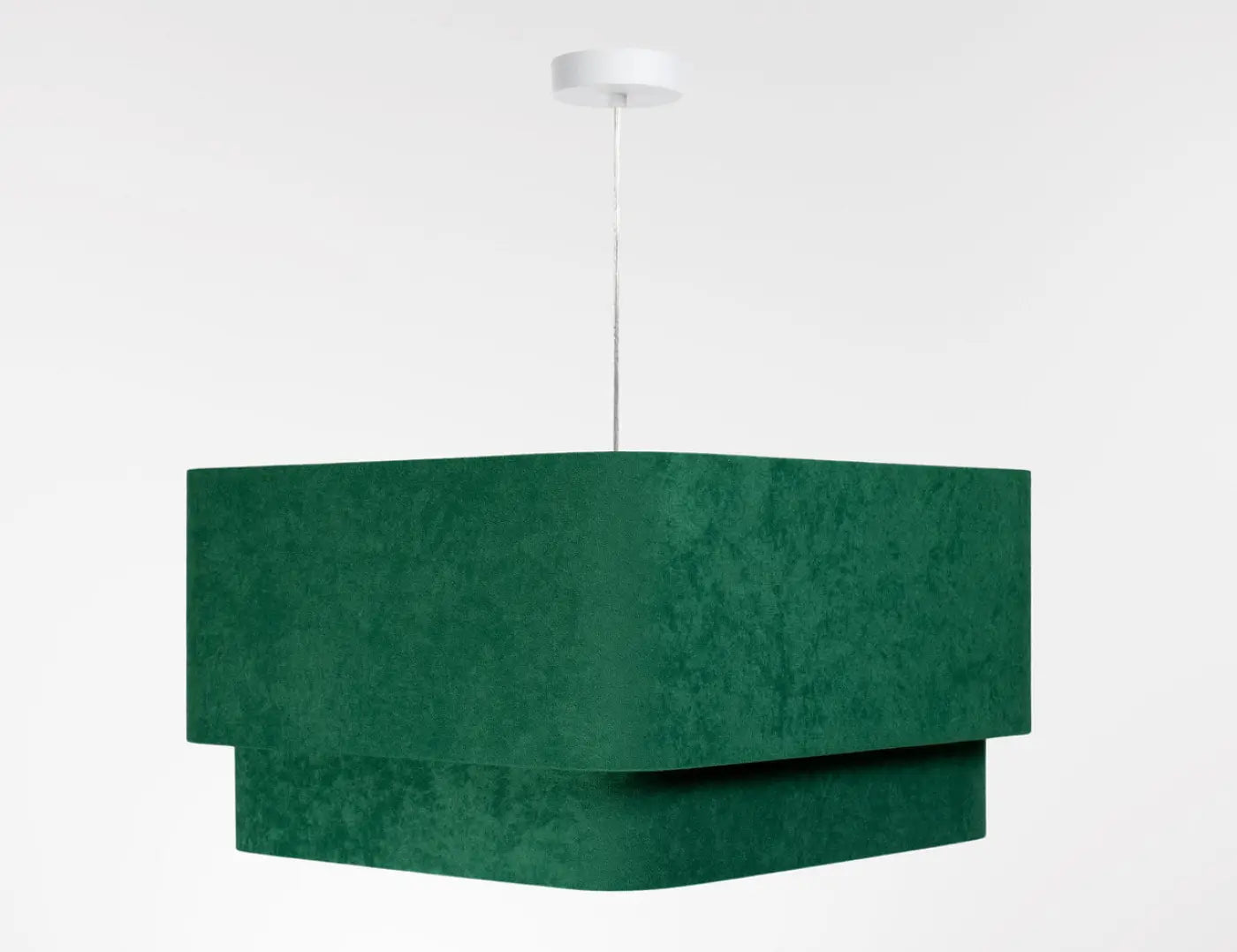 Suspension Luminaire Moderne - Kwadro Duo Velour (Vert)