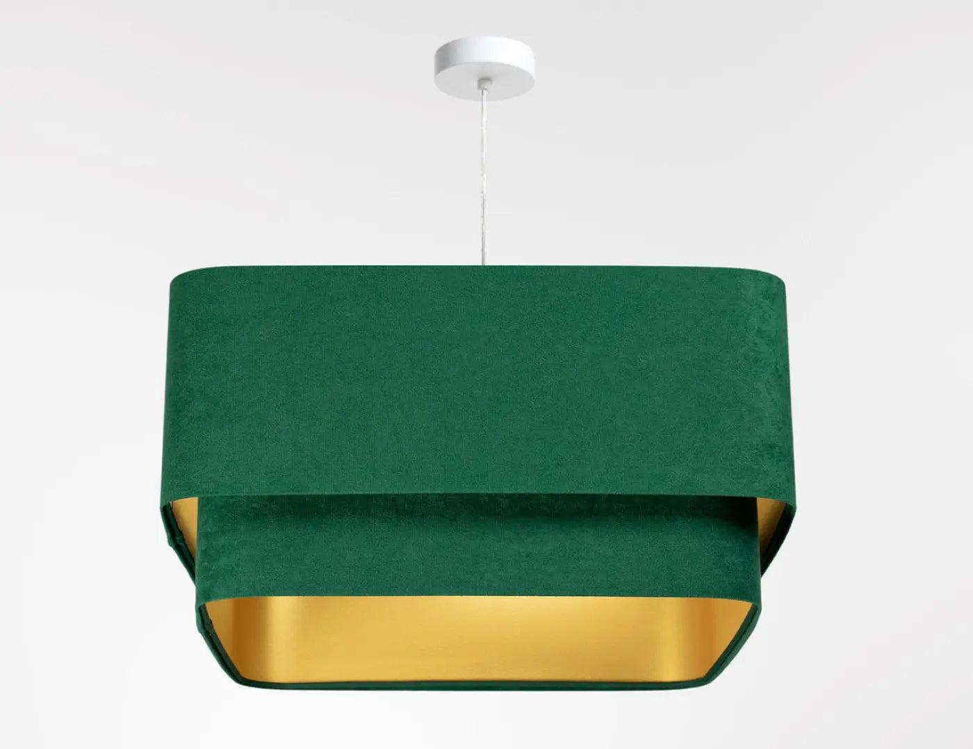 Suspension Luminaire Moderne - Kwadro Duo Velour (Vert)