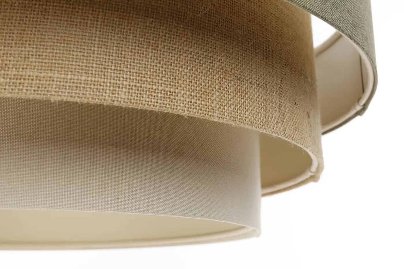 Suspension Luminaire Moderne - Triniti Boho Elegant (Vert Gris/Crème/Beige)