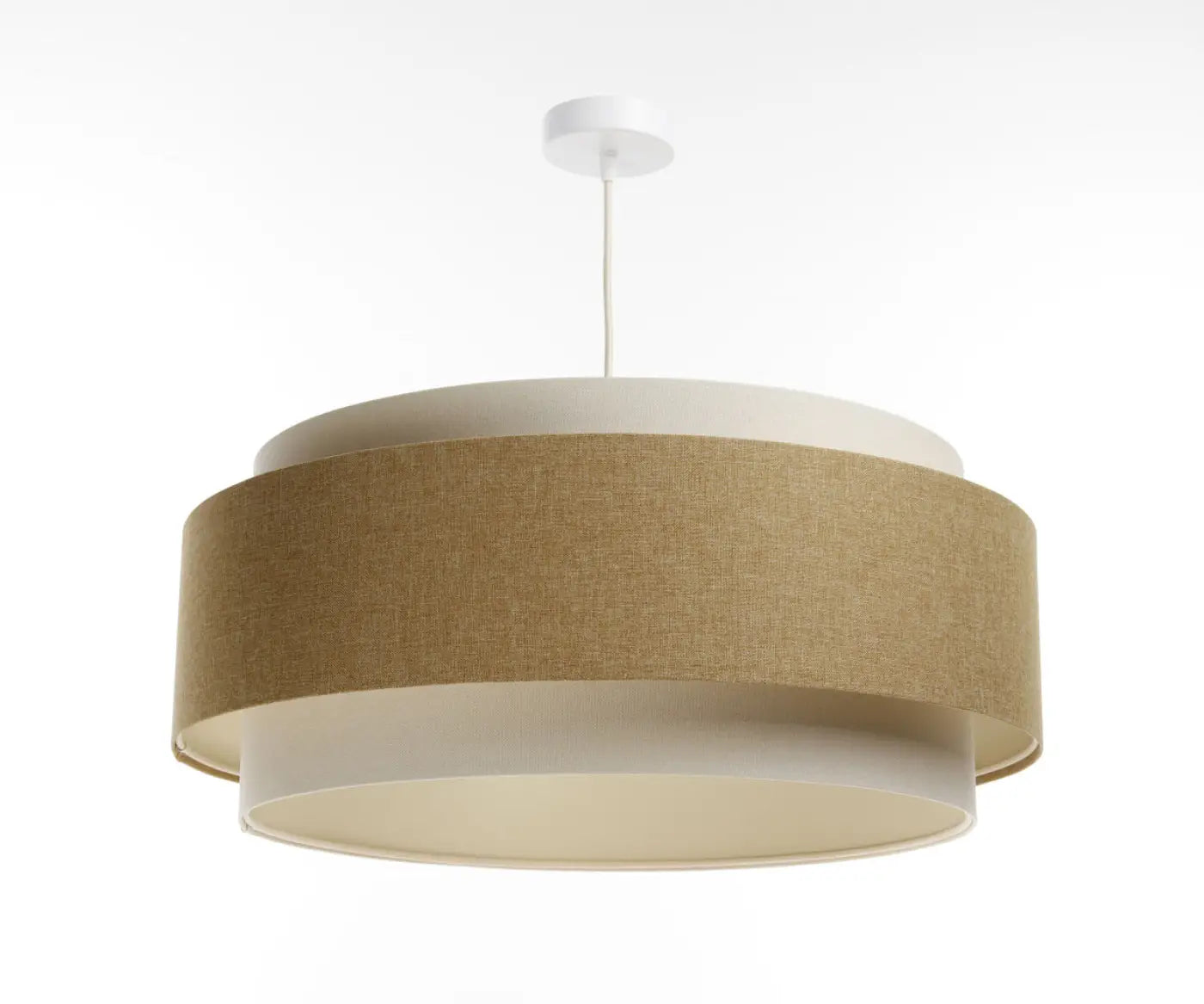 Suspension Luminaire Design - Doblo Boho Elegant (Moutarde/ Crème/ Ecru)