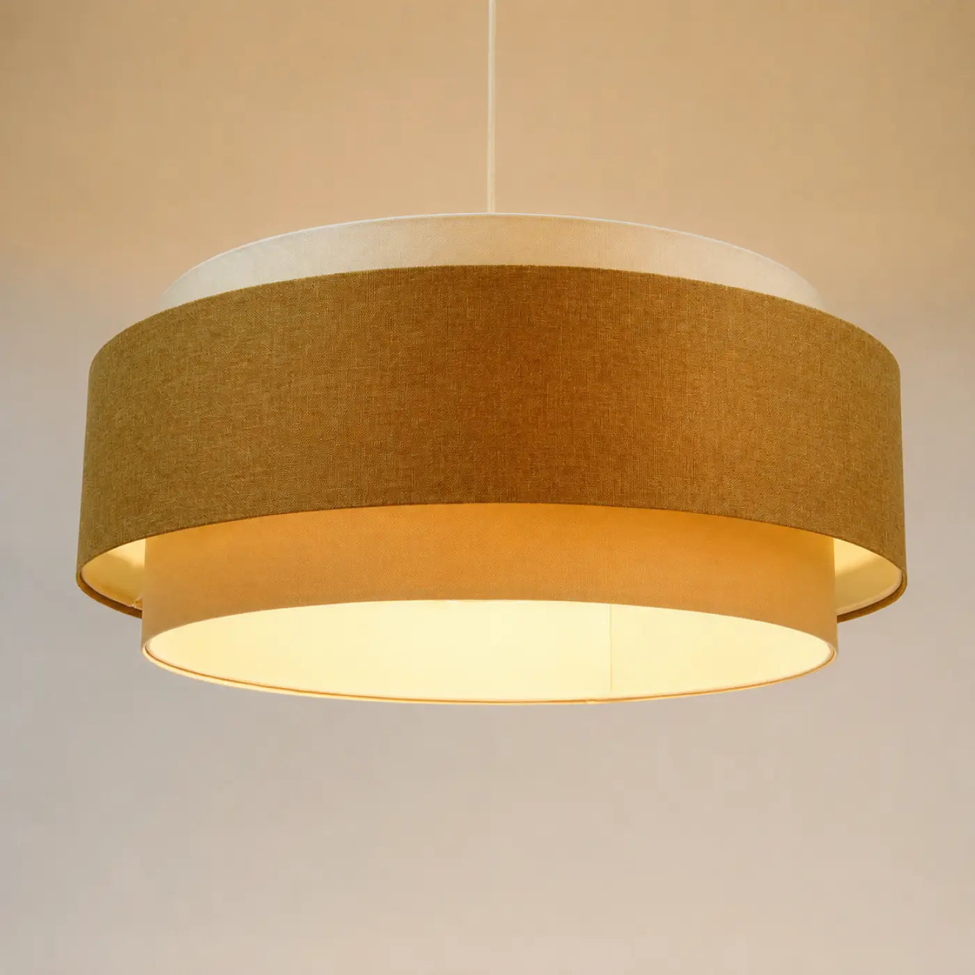 Suspension Luminaire Design - Doblo Boho Elegant (Moutarde/ Crème/ Ecru)