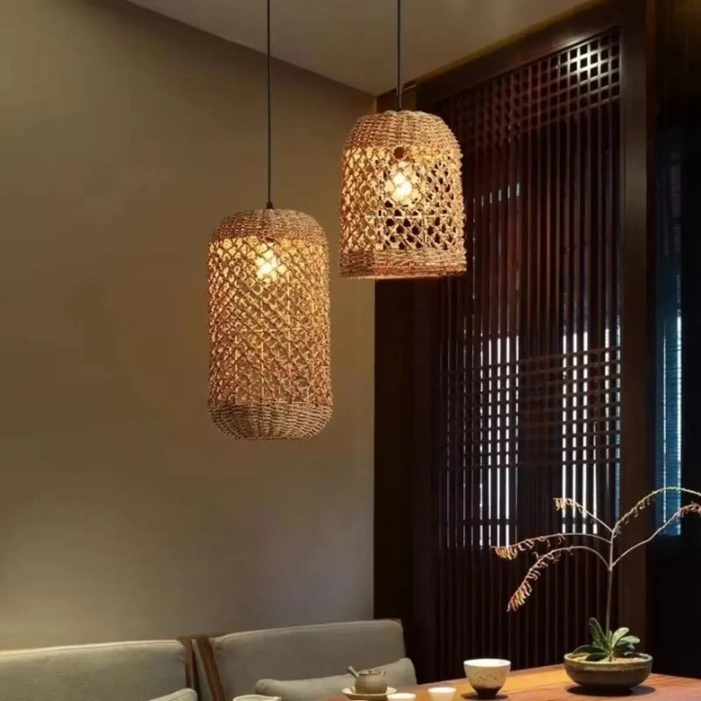 Suspension Luminaire Design en Rotin - Maïlo