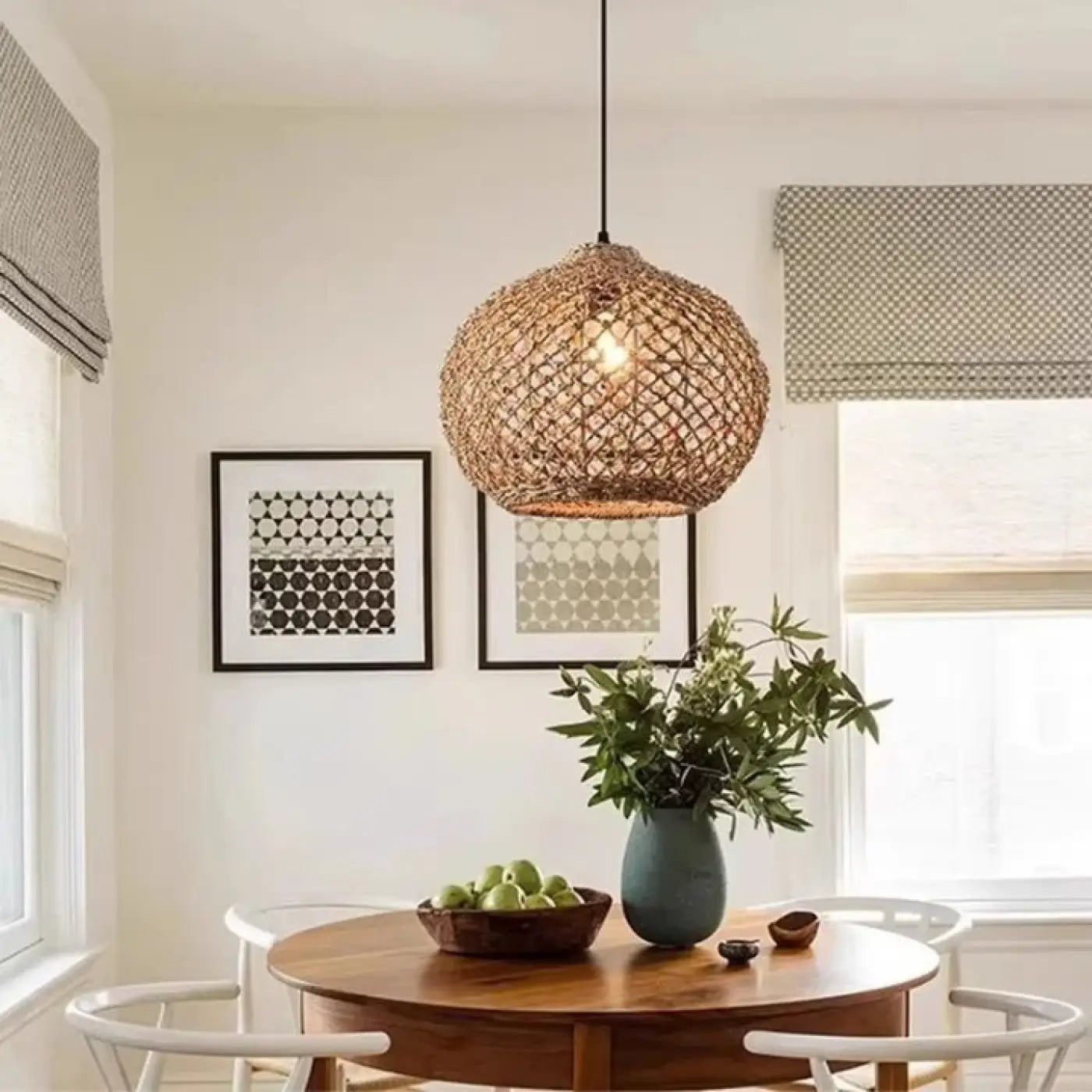 Suspension Luminaire Design en Rotin - Maïlo
