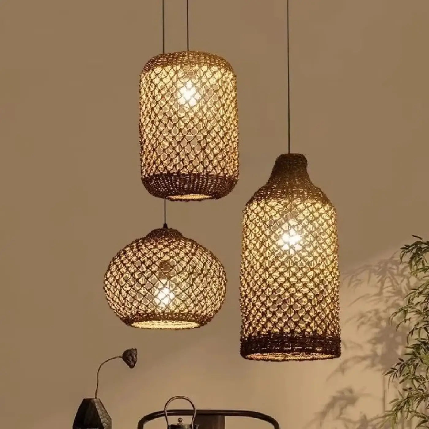 Suspension Luminaire Design en Rotin - Maïlo