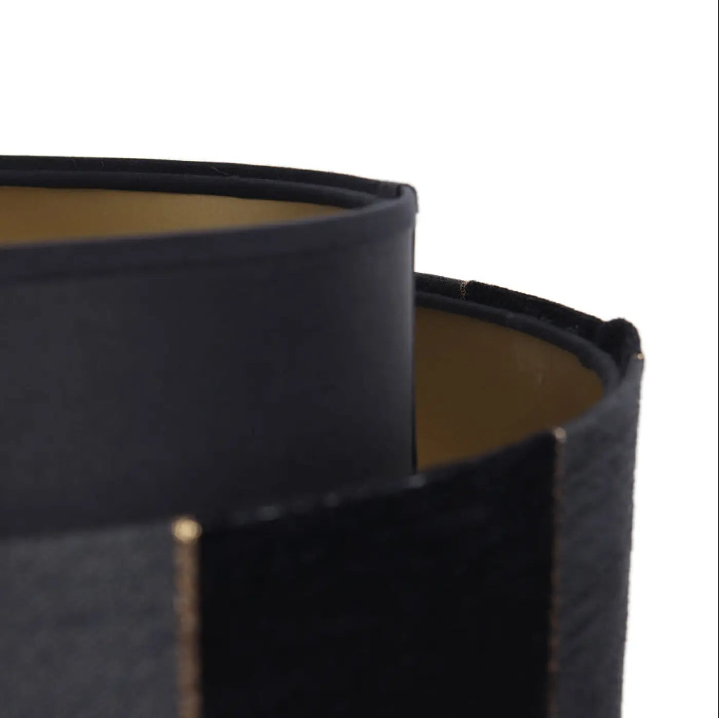 Suspension Luminaire en Tissu - Doblo (Noir/Doré)