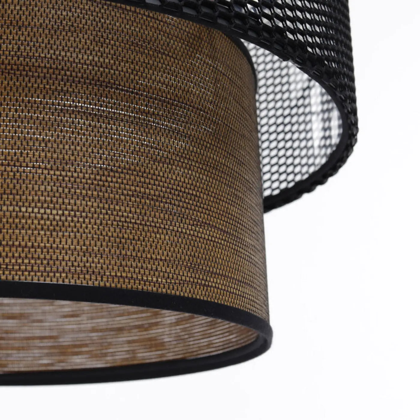 Suspension Luminaire en Tissu - Doblo (Marron/Noir)