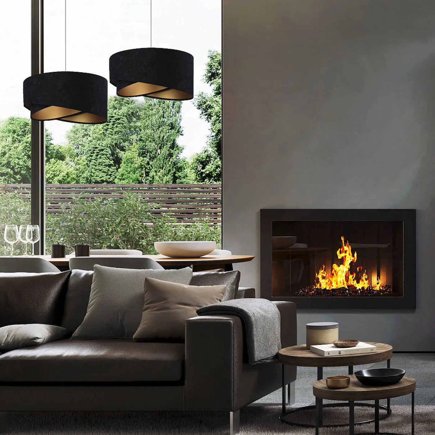 Suspension Luminaire Elegant - Galaxy Auric (Noir)
