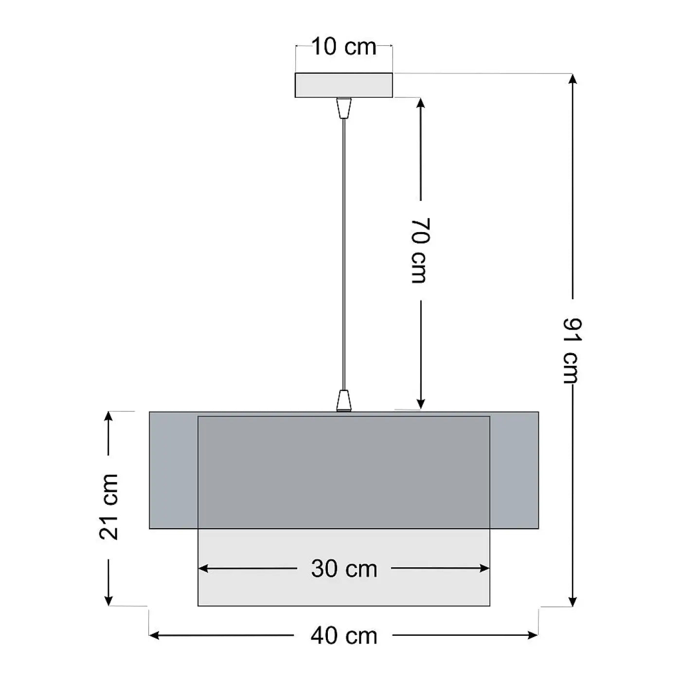 Suspension Luminaire - Duo (Noir/Argent)