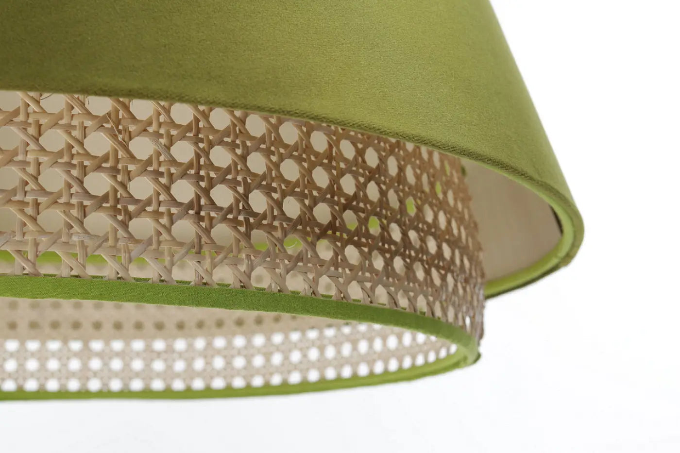 Suspension Luminaire Moderne en Rotin - Sensei Rattan (Olive)