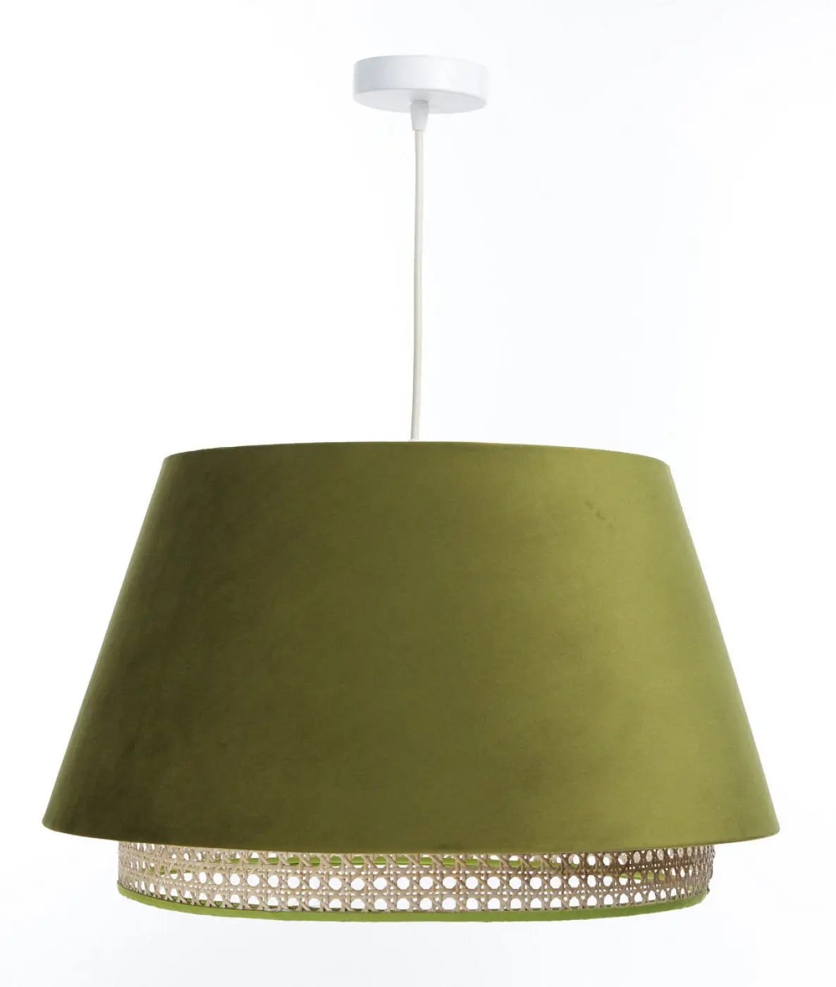 Suspension Luminaire Moderne en Rotin - Sensei Rattan (Olive)