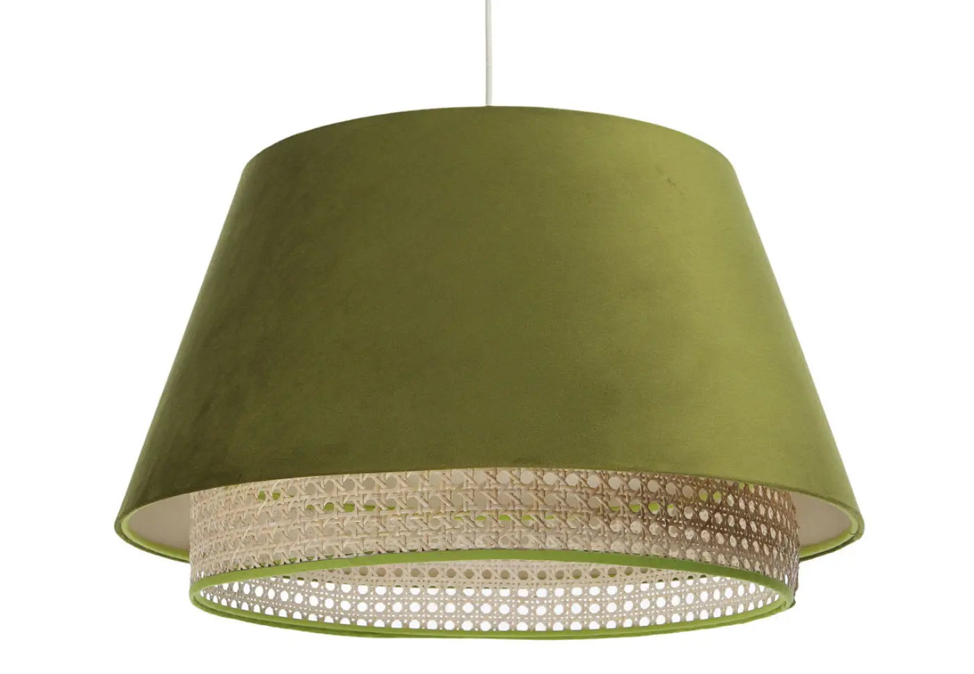 Suspension Luminaire Moderne en Rotin - Sensei Rattan (Olive)